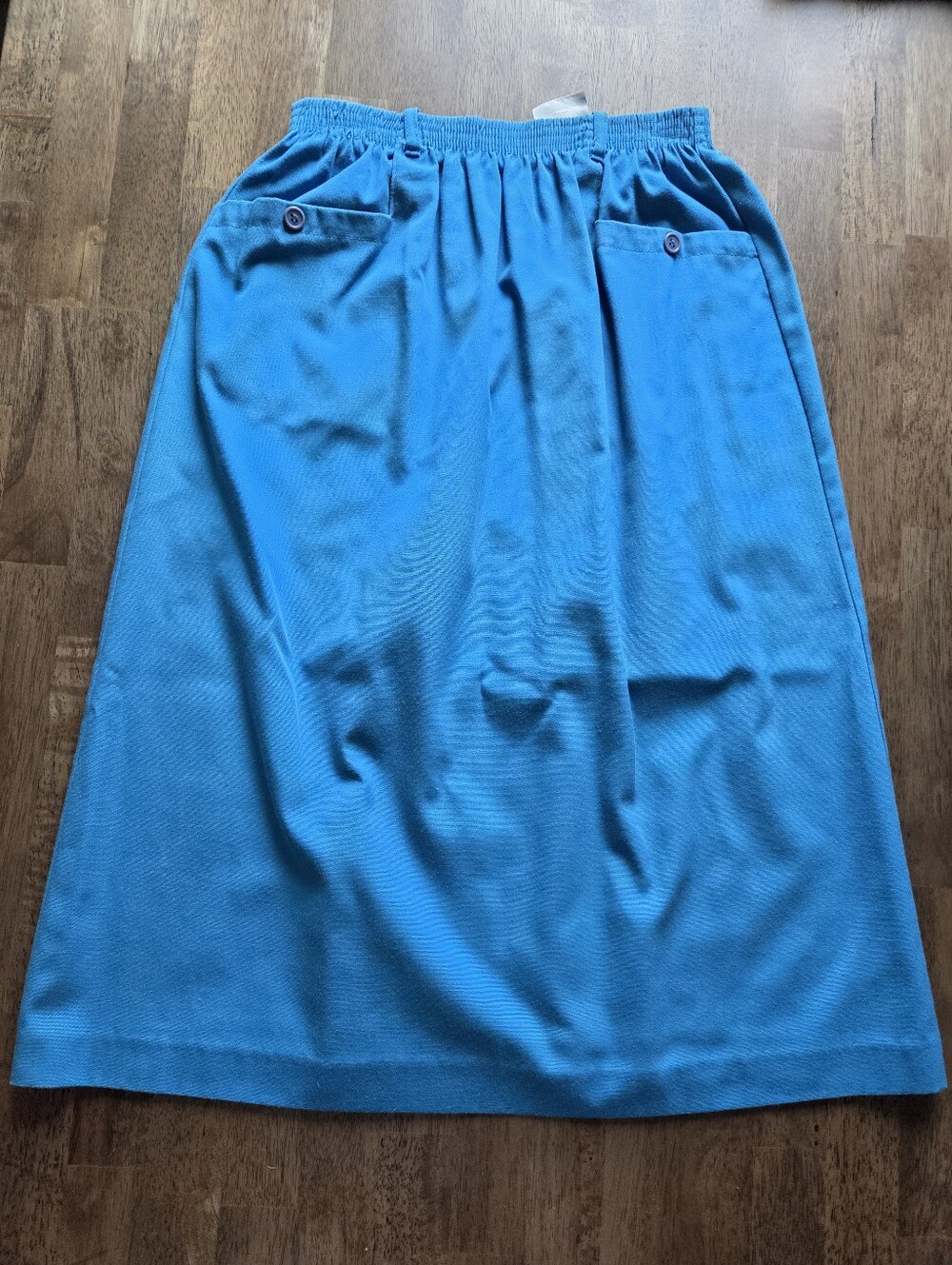Vtg Union Label Made In Canada Vibrant Elastic-Waist Midi Skirt
